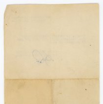 Letter to Isabelle Smith reverse
