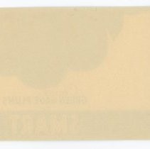 Smart Bros. Ltd. Label, Green Gage Plums reverse