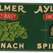 Aylmer Fancy Quality Brand Label for Spinach