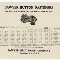 Sawyer Button Fasteners Flyer