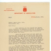 Department of Agriculture Letter