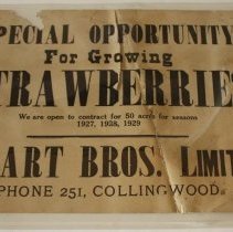 Smart Bros. Ltd. Strawberries sign