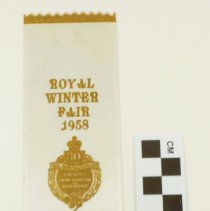 Royal Winter Fair Ribbon 1958