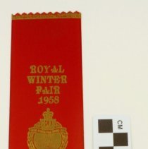 Royal Winter Fair Ribbon 1958