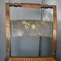 stencile on chair back