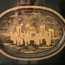 Deatil of scene, inside lid