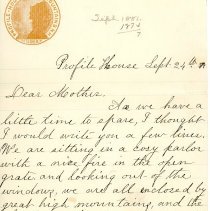 1881 Letter From Elizabeth Upton Page 1