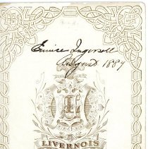 Eunice Ingersoll, 1884 (back)