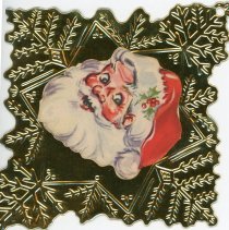 Santa Claus Pressed On Tinfoil, Greeting Card 1
