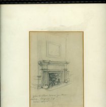 Bertram House hearth sketch by Helen C. Hagar