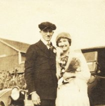 Clarence and Lorine Sprunger's wedding day