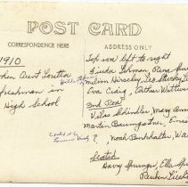 Freshman Class at Berne High School 1910