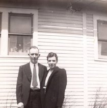 Clyde and Anna before he left for military