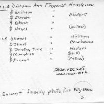 Key, Ernest Fitzgerald Family