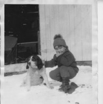 Calvin Knights with his dog