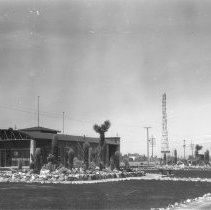 Imperial Valley Fairgrounds - view of cactus garden. Richfield station  in