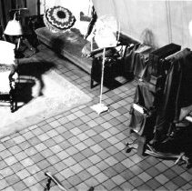 Interior of Hetzel's Photo Shop showing camera and studio area.