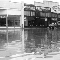 Flood of 1939 - Southwest corner of 6th & State St., El Centro in front of