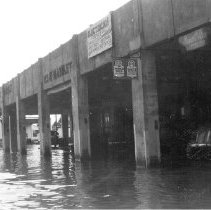 Flood of 1939 - Southeast corner of 8th & Main St. El Centro in front of a