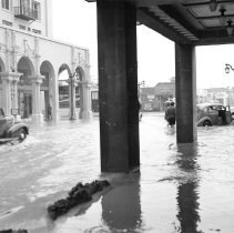 Flood of 1939 - Main St. El Centro in front of the Barbara Worth Hotel.
