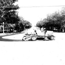 Street sweeper sweeping on Wensely Ave. El Centro.