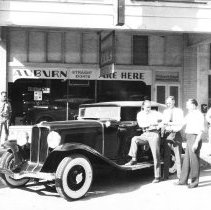 First Auburn car delivered in the Imperial Valley parked in front of the In
