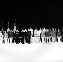 Military groups at the Elks Club Flag Day event.