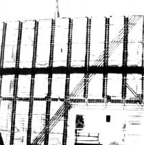 El Centro Library - "Gunnite" base on a wall under Construction.