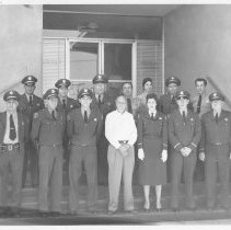 Imperial County Sheriff Dept. personnel standing in from of county jail