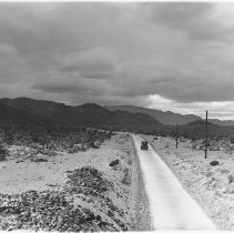 Highway 80 at foot of Mt. Springs Grade showing 15' wide concrete pavement
