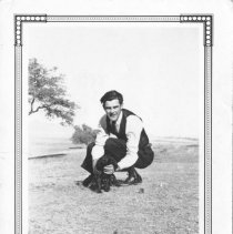 Unidentified man, strong possiblity that it is Max Thomas Sones with a blac