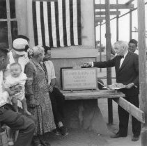 Construction of Cramer Baking Co. - corner stone ceremonies.