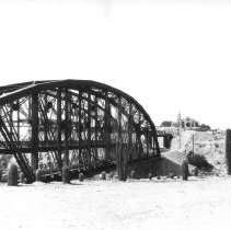 Ocean to Ocean Highway 80 bridge at Yuma. Indian Hill? Mission in backgroun