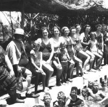 Farm Bureau Picnic - group of swimmers at Kenyon's Plunge.