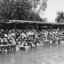 Farm Bureau Picnic - group of swimmers at Kenyon's Plunge.