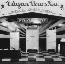 Edgar Bro.. Hardware Co. - Fair display showing Frigidaire ice boxes / refr