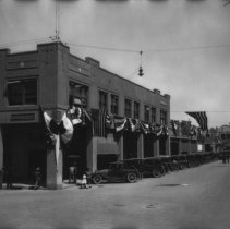 Calexico. street scene showing the Anderson building on the Corner.