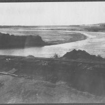 Flood of 1906. Excavations of Laguna Dam.  1906
