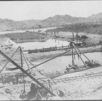 Flood of 1906. Excavations of Laguna Dam. 1906