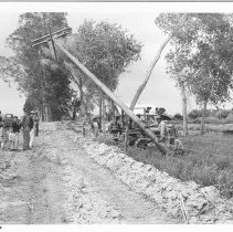 R.E.A. Project setting pole Pear Lateral 1 1/2 mile North of Highway 80