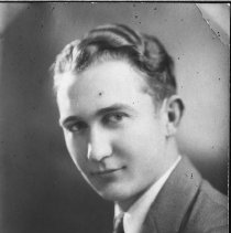 Studio portrait of unidentified young man. Holtville High School Class of 1