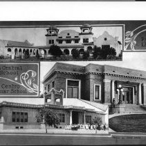 Three views of buildings in El Centro on one page