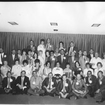 Group photo re: 20th Reunion of Brawley High School Class of 1950.