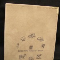 Leather covered, address book.