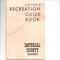 Visitor's Recreation Guide Book, Imperial County, California.