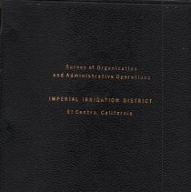 Survey of Organization and Administrative Operations of the Imperial Irrigation District