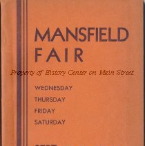 1937 Mansfield Fair Booklet