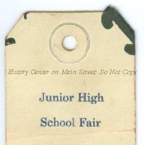 Junior High Fair Ticket 1932