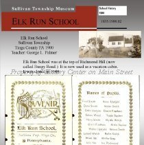 1900 School Souvenir, Elk Run School, Sullivan Township