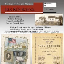 1903 School Souvenir, Elk Run School, Sullivan Township
